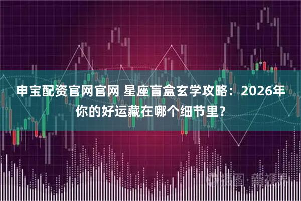 申宝配资官网官网 星座盲盒玄学攻略：2026年你的好运藏在哪个细节里？